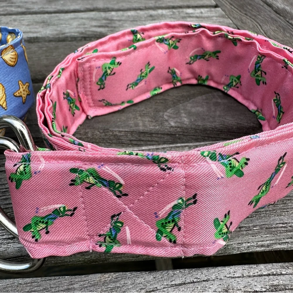 Pink and Blue Fabric Double-Ring Belts - Women Accessories